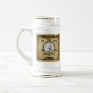 Chope À Bière Personnalisé 50e anniversaire Nom de l'année Photo