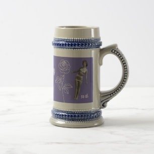Chope À Bière Personnalisée 50ème dame Joyeuse maman anniversair