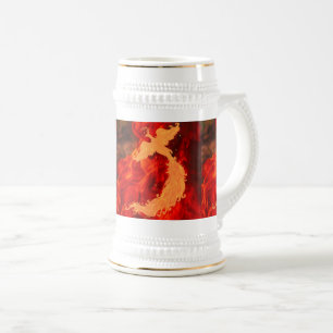 Chope À Bière Phoenix et feu