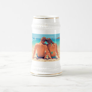 Chope À Bière Photo et texte personnalisés - Votre propre desig
