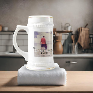 Chope À Bière Photo Meilleur Papa Actuel Fête des Pères