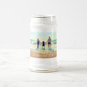 Chope À Bière Photo personnalisée et texte votre propre design B