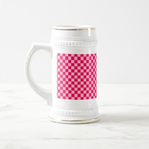 Chope À Bière Pink Combination Classic Checkerboard par STaylor