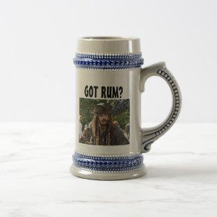 CHOPE À BIÈRE PIRATE CAPITAINE COSPLAY BEER STEIN 'GOT RUM' ?