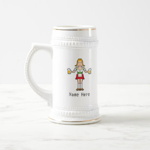 Chope À Bière Pixel Art Femme Oktoberfest Bière Stein