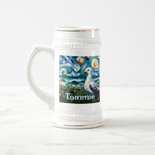 Chope À Bière Plage de style Seagull Van Gogh Personnalisée