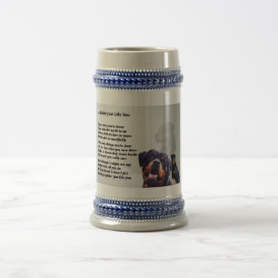 Chope À Bière Poème de père de chien de rottweiler