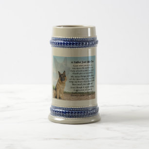 Chope À Bière Poème Stein de père de chien de berger allemand