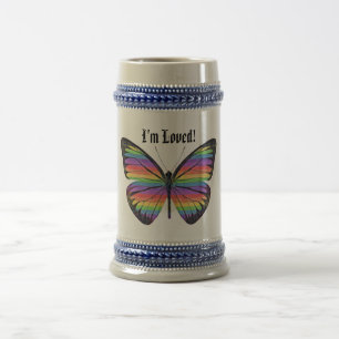 Chope À Bière Pride I'm Loved Papillon -