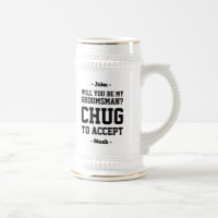 Proposition de Groomsman Chug pour accepter Mariag