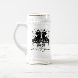 Chope À Bière Réélaboration de lions vintage avec des volutes