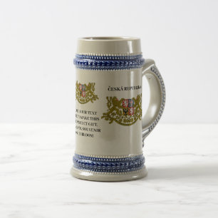 Chope À Bière RÉPUBLIQUE TCHÈQUE Tchéquie Armoiries Personnalisé