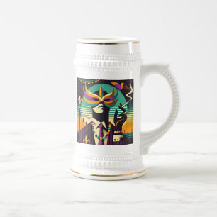 Chope À Bière Rétro milieu du siècle 60s Mardi Gras L'Homme qui
