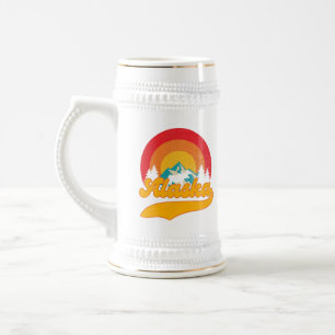 Chope À Bière Retro Sunset Alaska Juneau Moose 0Montagnes Wild