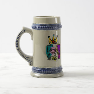 Chope À Bière Roi de drame avec le roi de drame dans des lettres