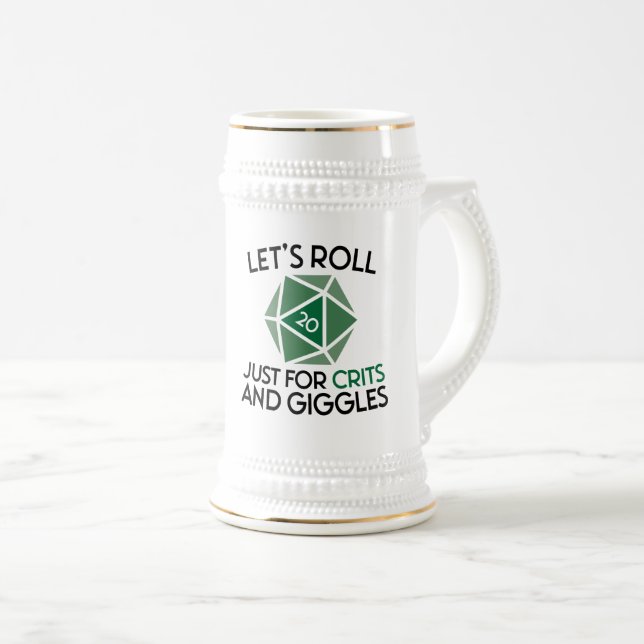 Chope À Bière Roulons juste pour les crits et les gigles (Devant droit)