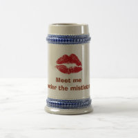 RUBY LIPS= "REMEET ME SOUS MISTLETOE" STEIN