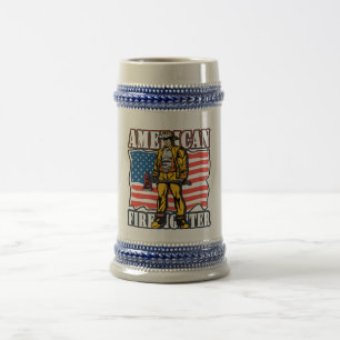 Chope À Bière Sapeur-pompier américain