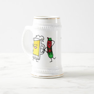 Chope À Bière Saucisse de bière Octoberfest Oktoberfest lederhos
