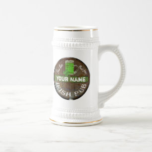 Chope À Bière Signe irlandais personnalisé de pub
