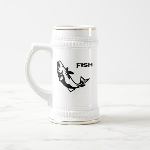 Chope À Bière Silhouette du poisson de saut