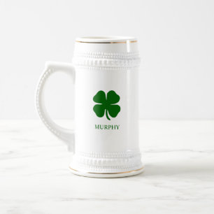 Chope À Bière Simple Trèfle à Quatre Feuilles Vert Shamrock Irla