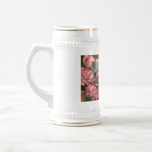 Chope À Bière "Sirène avec des roses"