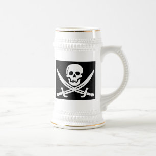 CHOPE À BIÈRE SKULL N CROSSBONES PIRATE BIÈRE STEIN