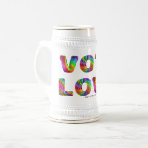 Chope À Bière SlipperyJoe vote amour égalité fourrure de couleur