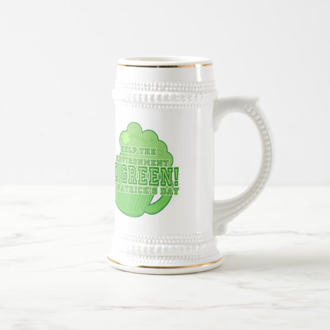 Chope À Bière Slogan vert Saint-Patricks (Droite)