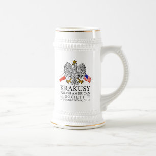 Chope À Bière Société polonaise américaine de Cracuse Bière Stei