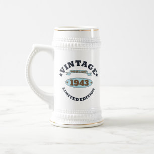 Chope À Bière Soixante-dix vintage 90e anniversaire personnalisé