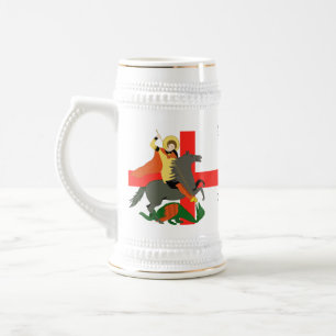 Chope À Bière St George et le Dragon et la Croix de St George