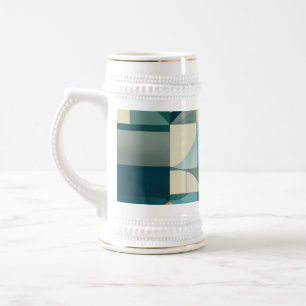 Chope À Bière Stein 22 oz - Motifs géométriques minimalistes