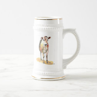 Chope À Bière stein brun de bière de vache