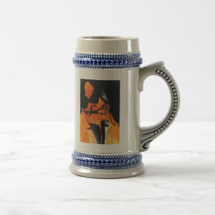 Chope À Bière Stein de apparence vague de violoncelle