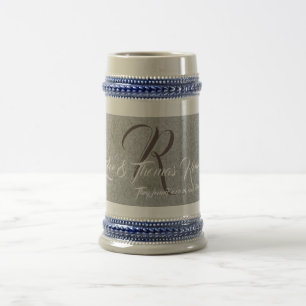 Chope À Bière Stein décoré d'un monogramme fait sur commande de