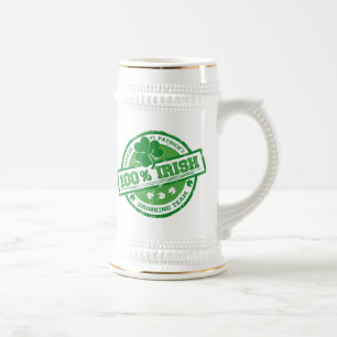 Chope À Bière Stein drôle potable irlandais de l'équipe de St