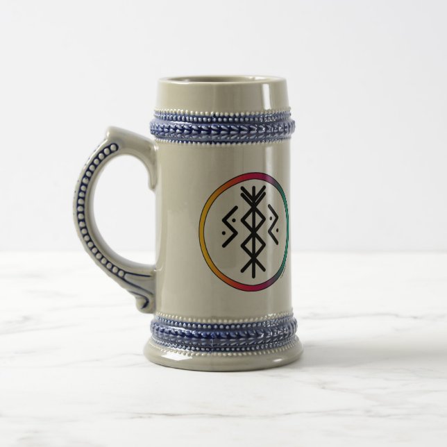 Chope À Bière Succès et prospérité Bindrune Boisson Stein (Gauche)