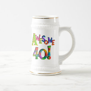 Chope À Bière Super 40 T-shirts et cadeaux d'anniversaire
