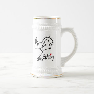 Chope À Bière T-shirts et cadeaux simples de patinage sur glace 