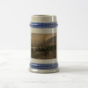 Chope À Bière Tempête portuaire des pêcheurs d'Amsterdam par Vin