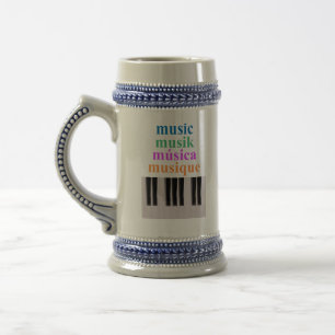 Chope À Bière Texte de musique de clavier de piano en plusieurs
