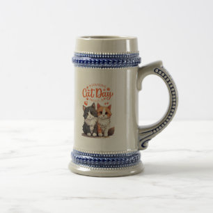 Chope À Bière Thème Chat