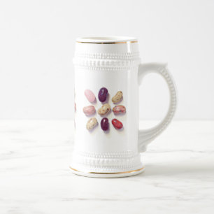 Chope À Bière TIC TAC JELLY BEANS White & Gold Stein