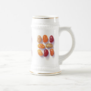 Chope À Bière TOMBER JELLY BEANS White & Gold Stein