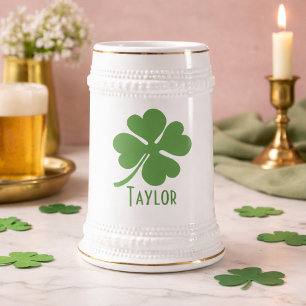Chope À Bière Trèfle à quatre feuilles Chanceux