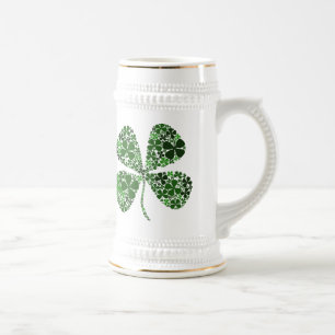 Chope À Bière Trèfle chanceux de feuille de l'Irlandais 4