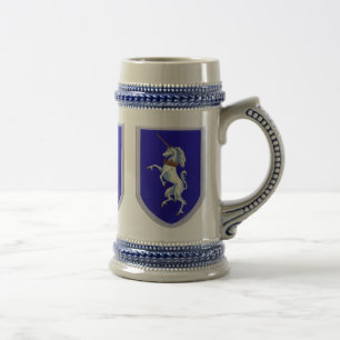 Chope À Bière Trois boucliers de licornes