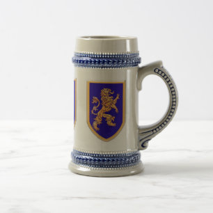 Chope À Bière Trois lions sur les boucliers bleus